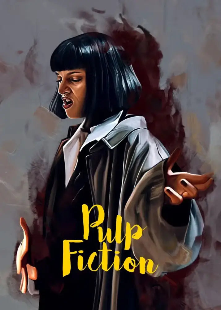 Pulp fiction canvas wall art grid set for living room decor