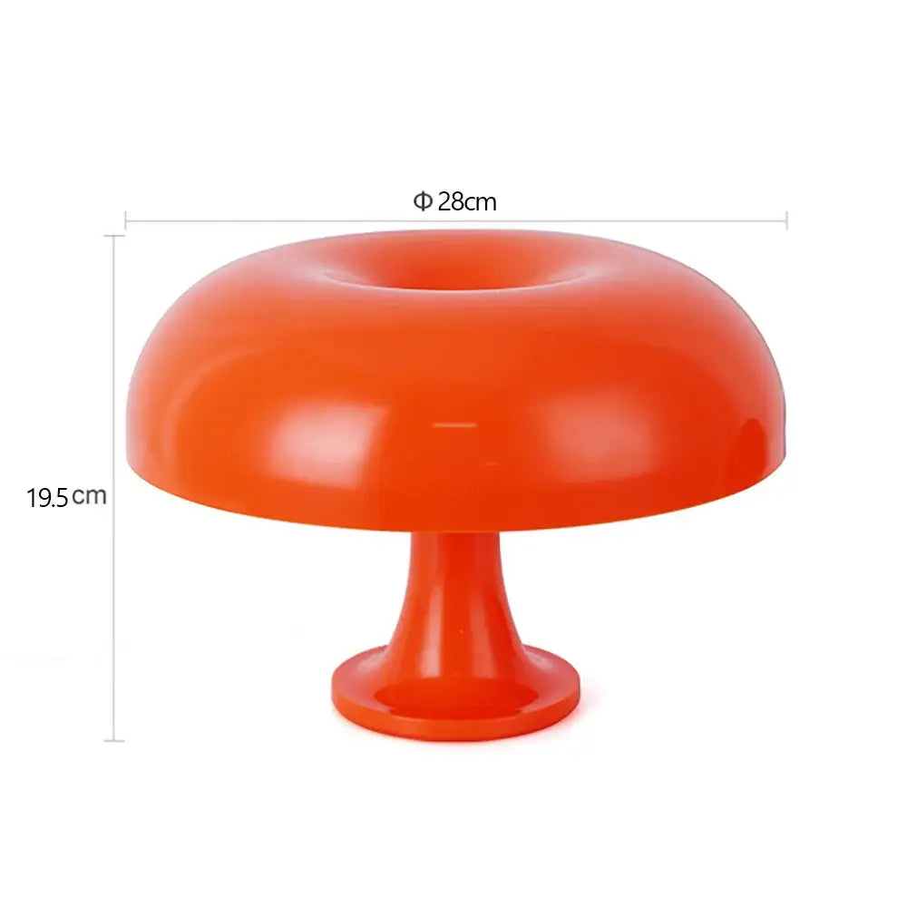 Modern orange mushroom table lamp bedroom decor