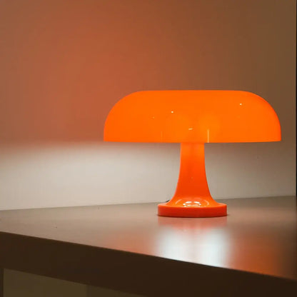 Modern orange mushroom table lamp bedroom decor