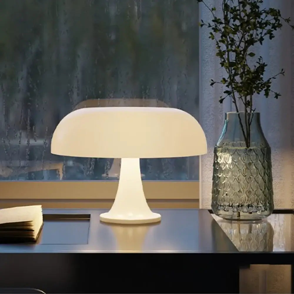 Modern orange mushroom table lamp bedroom decor