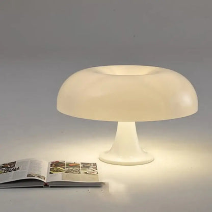 Modern orange mushroom table lamp bedroom decor