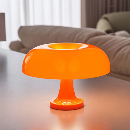 Modern orange mushroom table lamp bedroom decor