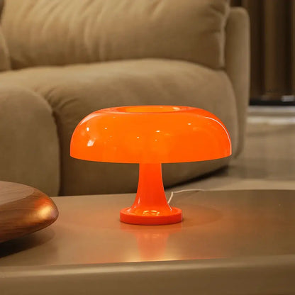Modern orange mushroom table lamp bedroom decor
