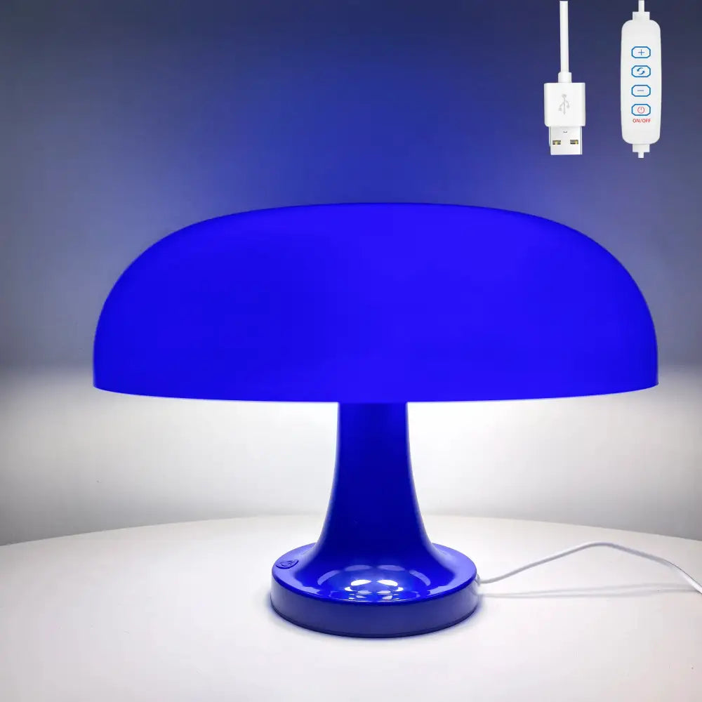 Modern orange mushroom table lamp bedroom decor