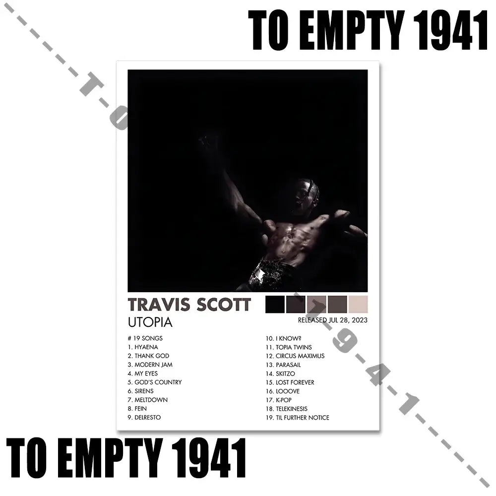 Travis scott and jack skellington framed album covers poster bedroom
