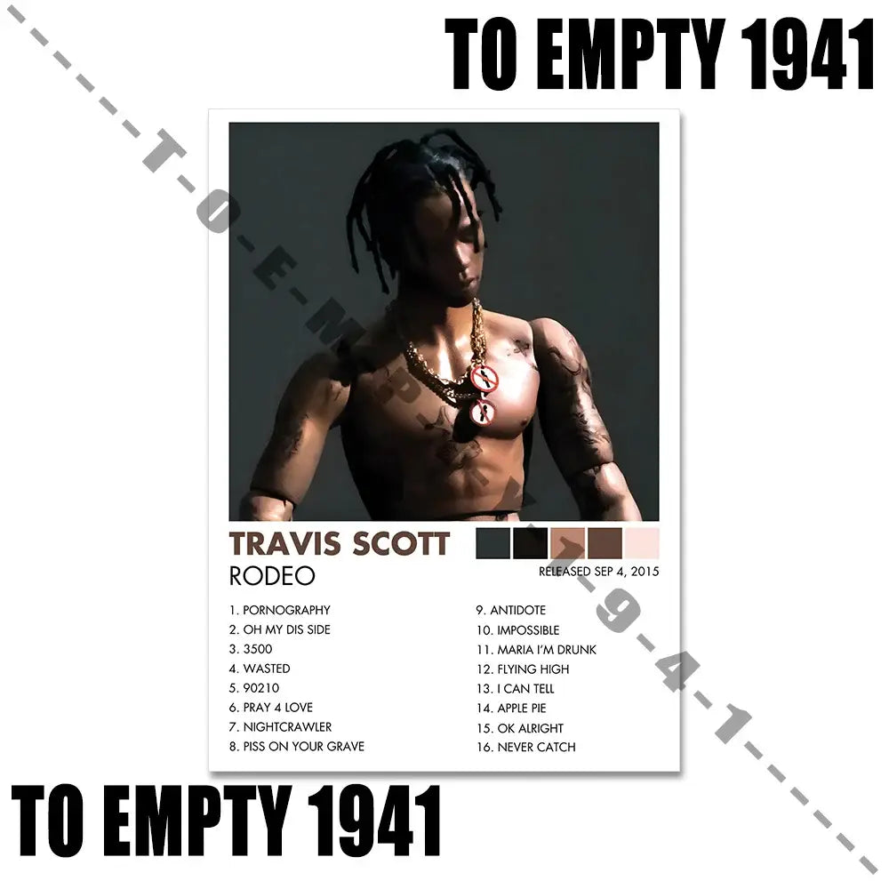 Travis scott and jack skellington framed album covers poster bedroom