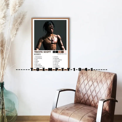 Travis scott and jack skellington framed album covers poster bedroom