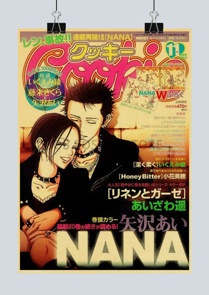 Vintage nana anime kraft paper poster bedroom retro art print