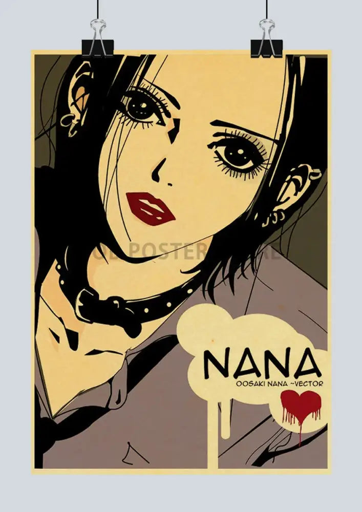 Retro orange japan anime nana poster set bedroom wall decor