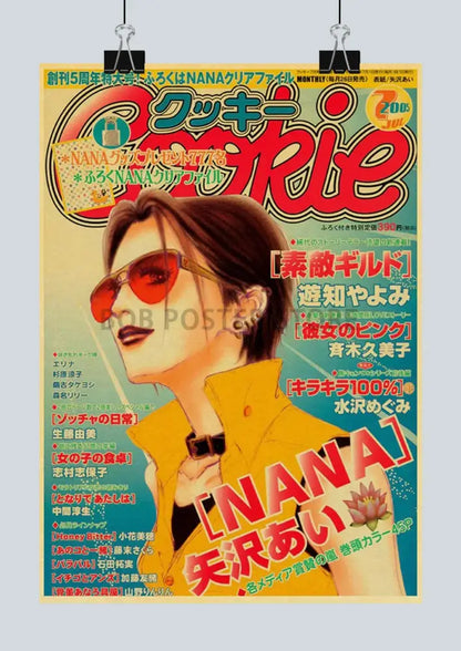 Retro orange japan anime nana poster set bedroom wall decor
