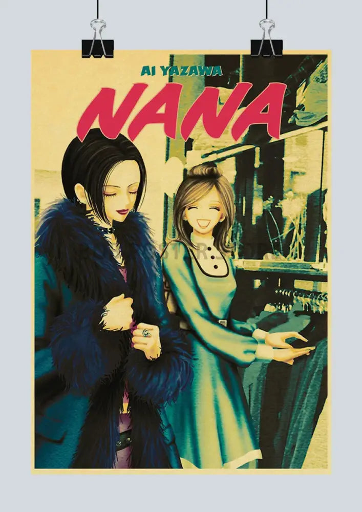Retro orange japan anime nana poster set bedroom wall decor