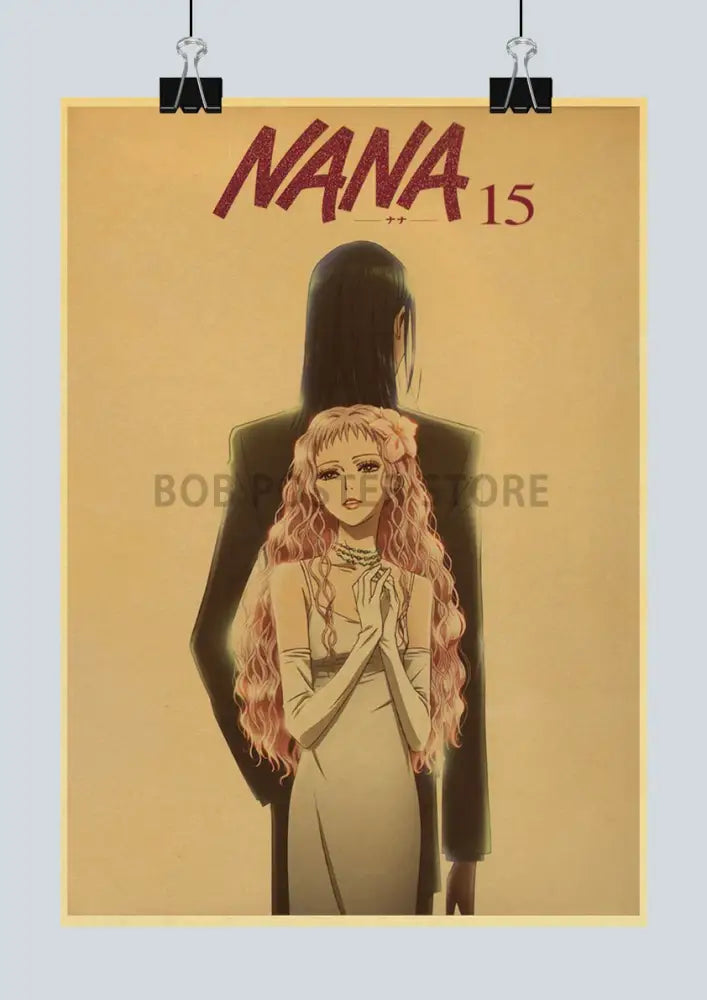 Retro orange japan anime nana poster set bedroom wall decor