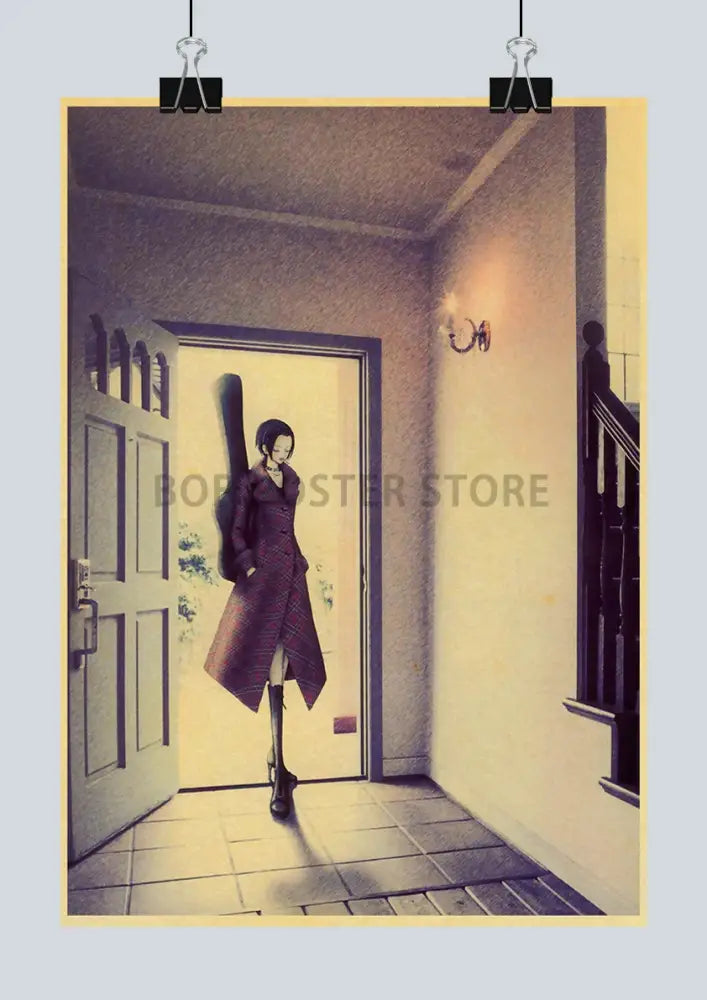 Retro kraft paper nana anime poster bedroom wall decor
