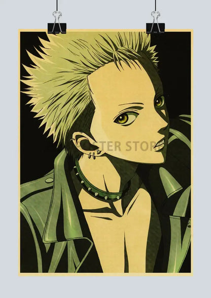 Retro nana anime heart enamel pin bedroom kraft paper decor