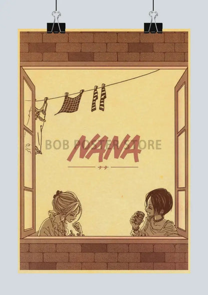 Retro kraft paper nana japan anime poster bedroom wall decor