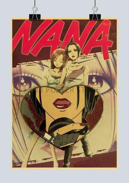 Nana anime retro poster set bedroom vintage wall art