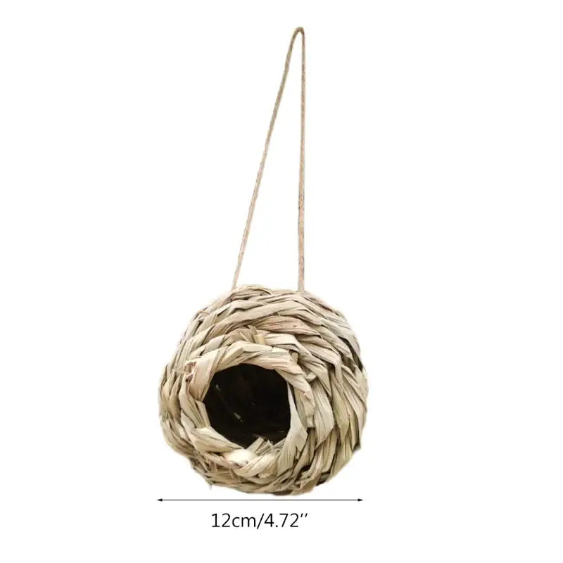 Handwoven natural grass parrot nest outdoor garden bird cage