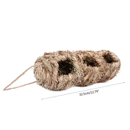 Handwoven natural grass parrot nest outdoor garden bird cage