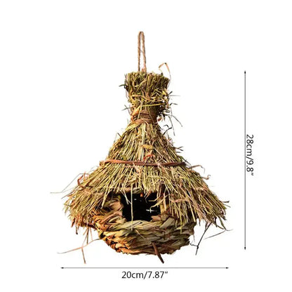 Handwoven natural grass parrot nest outdoor garden bird cage