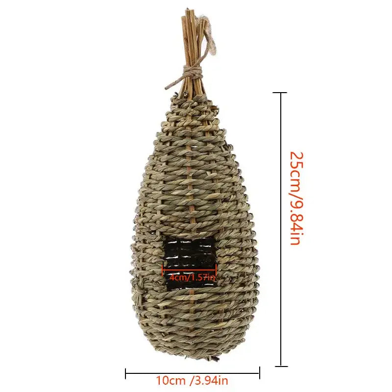 Handwoven natural grass parrot nest outdoor garden bird cage