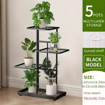 White tiered iron plant stand living room multi layer shelf