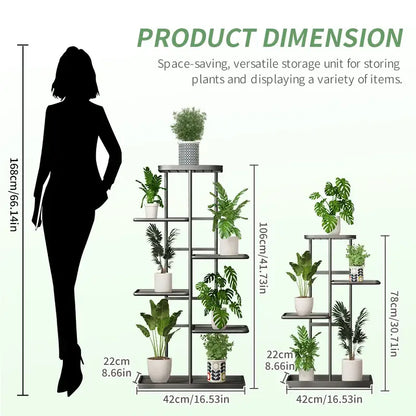 White tiered iron plant stand living room multi layer shelf