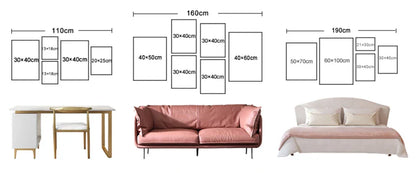 DecorBites™ Neutral Canvas Triptych Wall Art Set