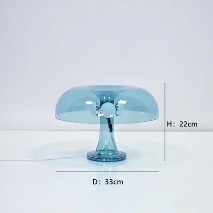 Modern glossy black led mushroom table lamp for bedroom bedside