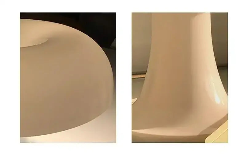 Modern glossy black led mushroom table lamp for bedroom bedside