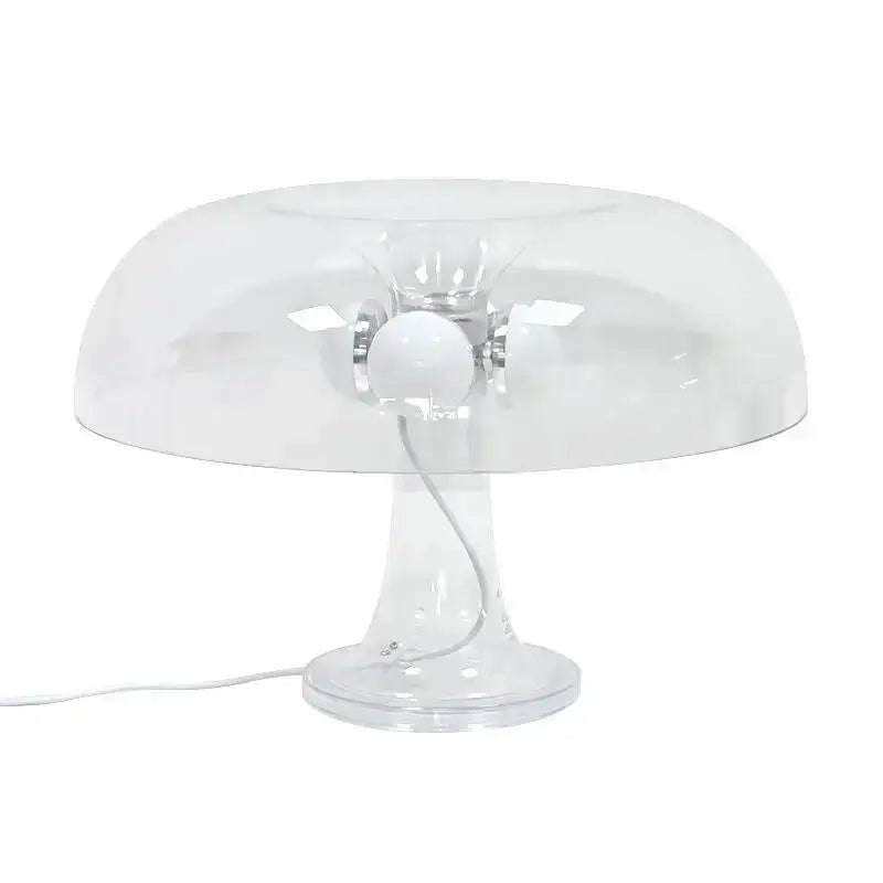 Modern glossy black led mushroom table lamp for bedroom bedside