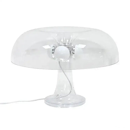 Modern glossy black led mushroom table lamp for bedroom bedside
