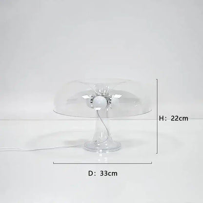 Modern glossy black led mushroom table lamp for bedroom bedside