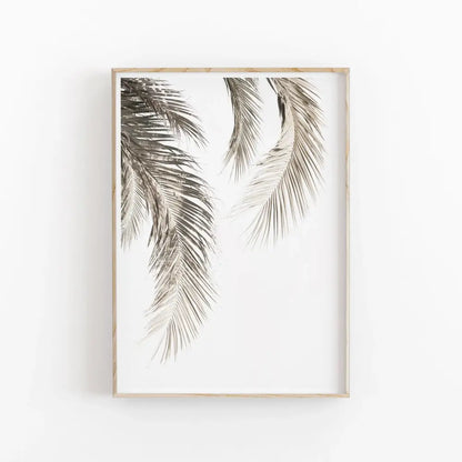 Minimalist green and grey nordic botanical poster set living room