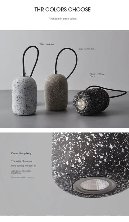 Industrial cement pendant lamp – kitchen & dining room light