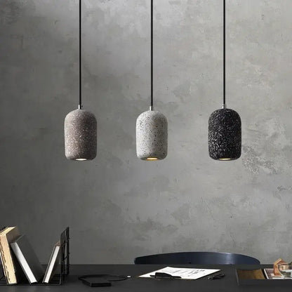 Industrial cement pendant lamp – kitchen & dining room light