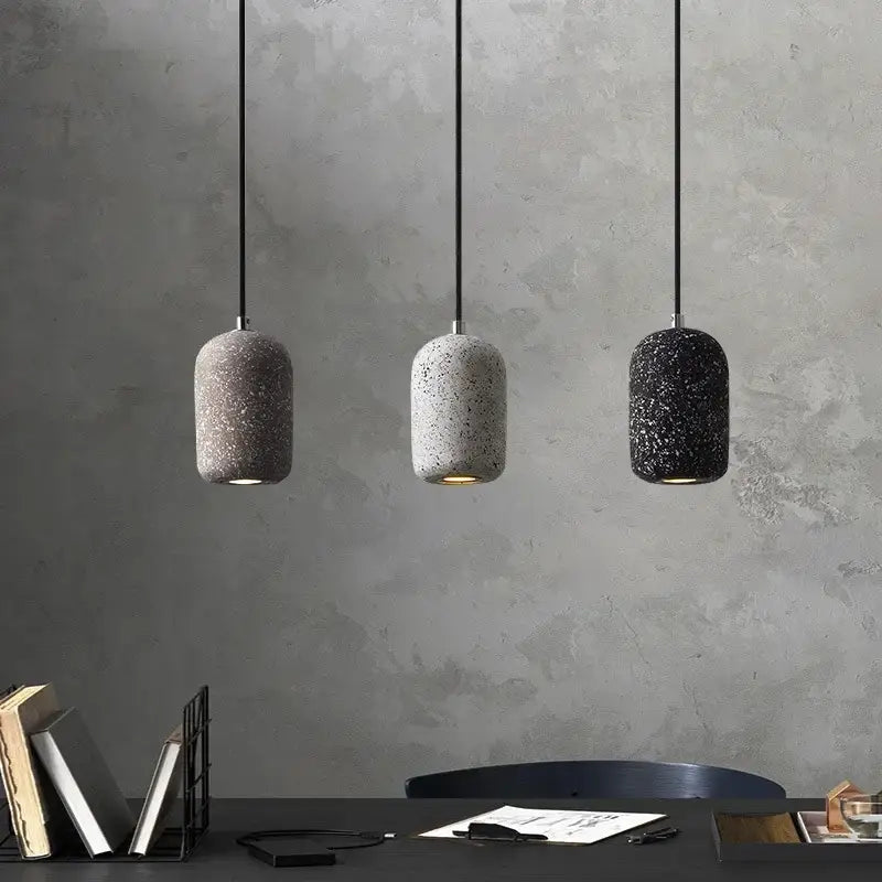 Industrial cement pendant lamp – kitchen & dining room light