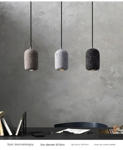 Industrial cement pendant lamp – kitchen & dining room light