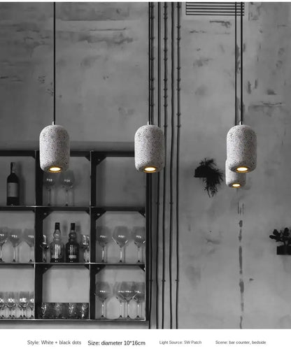 Industrial cement pendant lamp – kitchen & dining room light