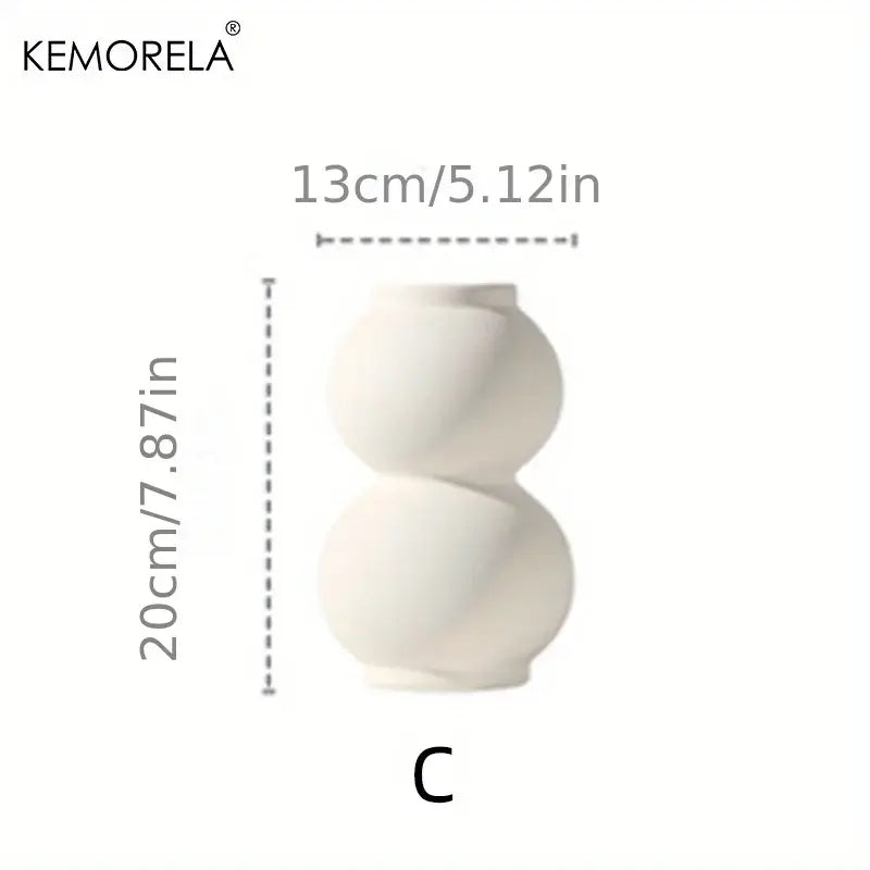 Minimalist white nordic ceramic vase living room decor