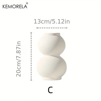 Minimalist white nordic ceramic vase living room decor