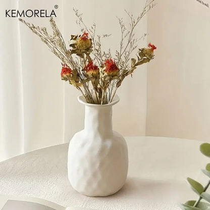 Minimalist white nordic ceramic vase living room decor