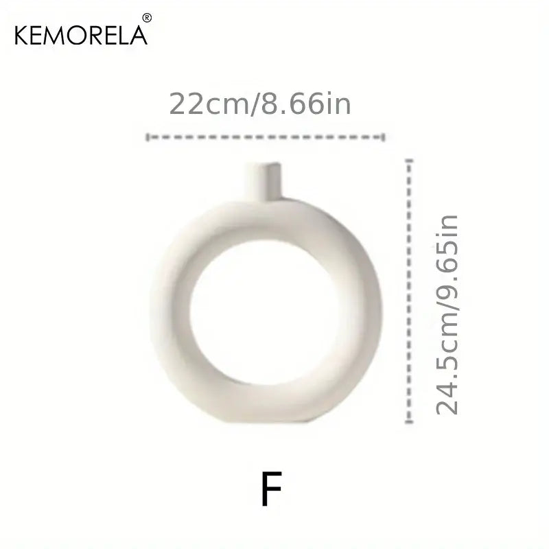 Minimalist white nordic ceramic vase living room decor
