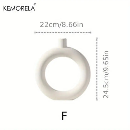 Minimalist white nordic ceramic vase living room decor