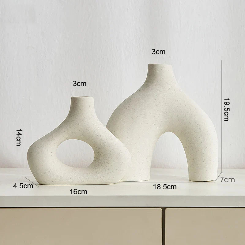 DecorBites™ Nordic Ceramic Flower Vase Home Decor