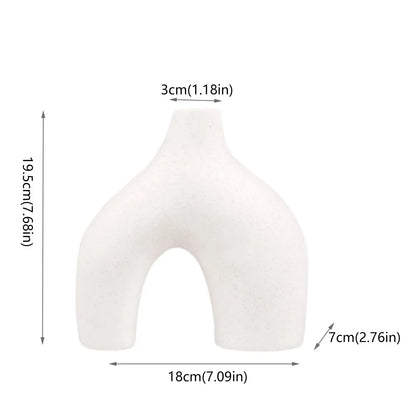 DecorBites™ Nordic Ceramic Flower Vase Home Decor