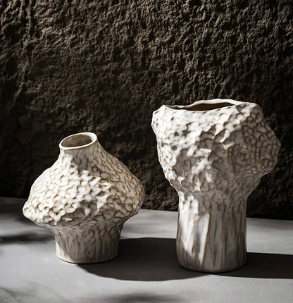 DecorBites™ Nordic Ceramic Vase with Pampas Grass