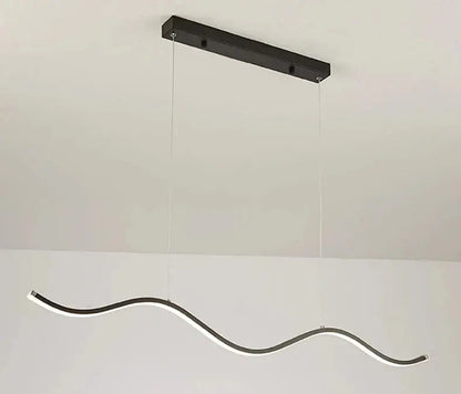 Modern gold wave led pendant light dining room nordic chandeliers