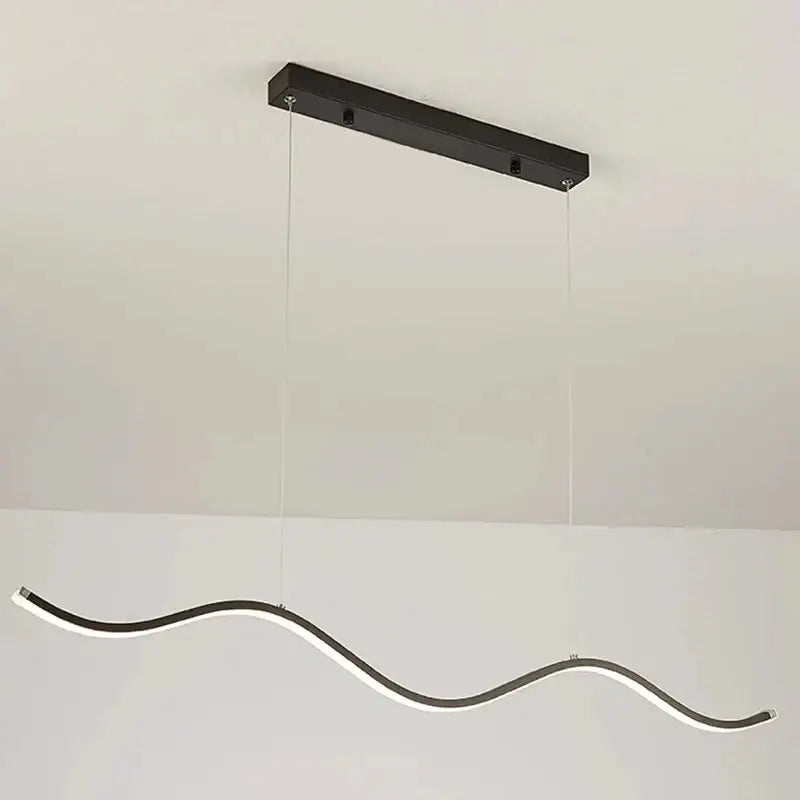 Modern gold wave led pendant light dining room nordic chandeliers