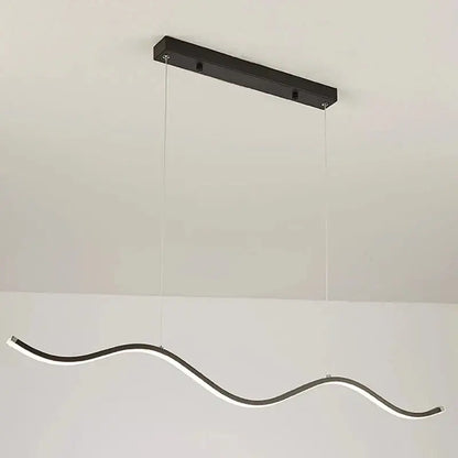 Modern gold wave led pendant light dining room nordic chandeliers