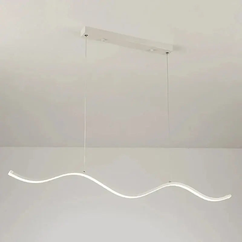 Modern gold wave led pendant light dining room nordic chandeliers